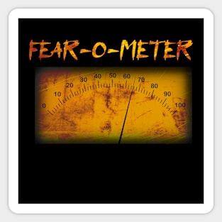 Funny Halloween fear-o-meter - simple analogue gauge. Sticker